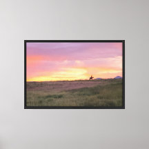 Impression sur toile étendue de Sunset Ride