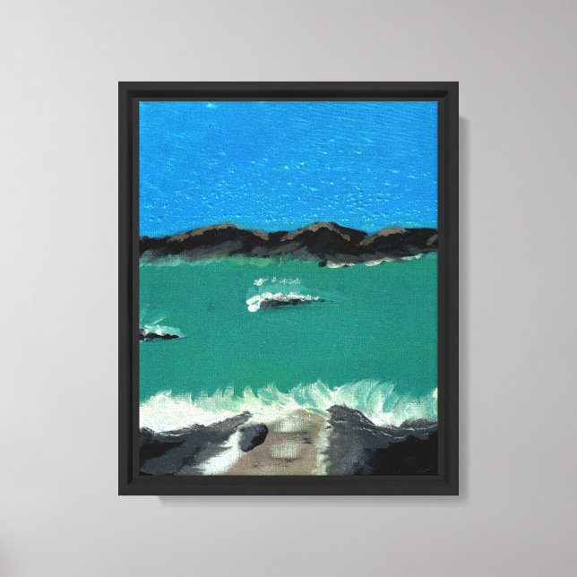 Impression sur toile étendue d'île tropicale (Recto)