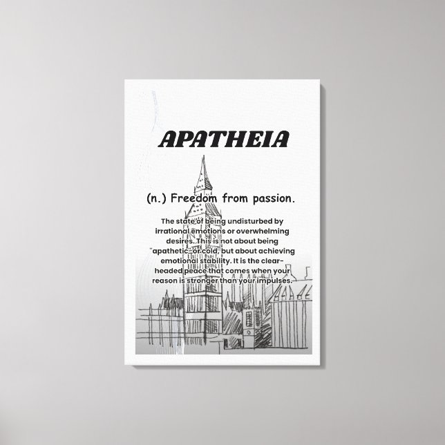 Impression sur toile étirée Apatheia (Recto)