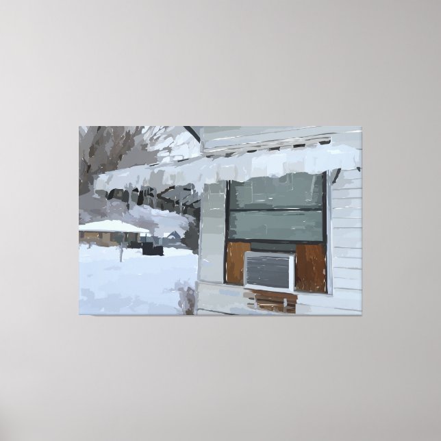 Impression sur toile étirée d'accueil en hiver (Recto)