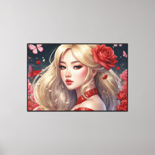 Impression sur toile étirée d'anime