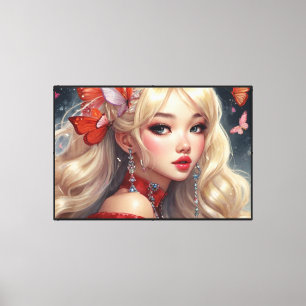 Impression sur toile étirée d'anime