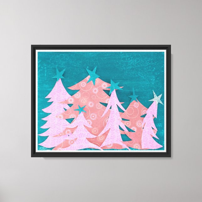 Impression sur toile étirée d'arbre de Noël fantai (Recto)
