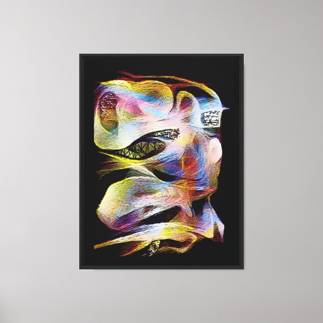 Impression sur toile étirée de grenouille (Recto)