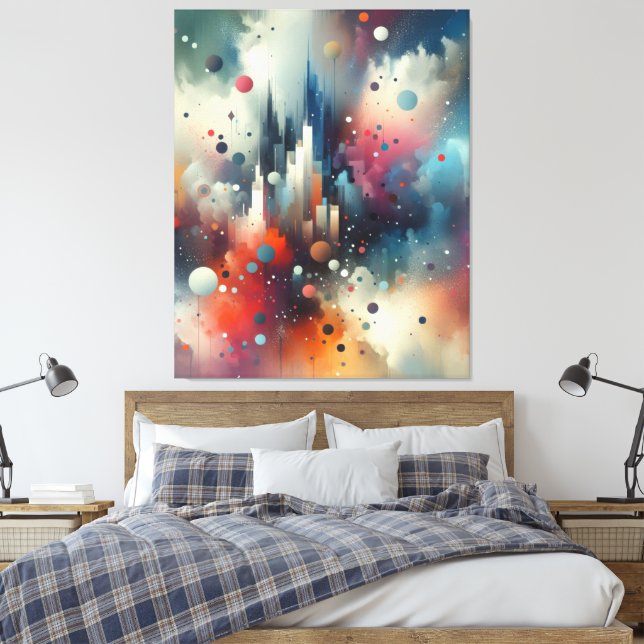 Impression sur toile étirée de peinture à pulvéris (Insitu(Chambre))