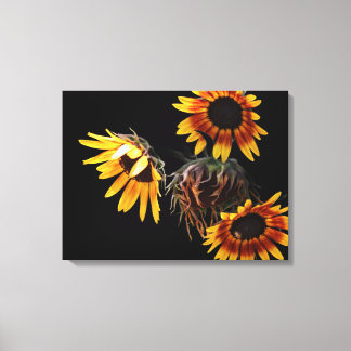 Impression sur toile étirée de tournesol