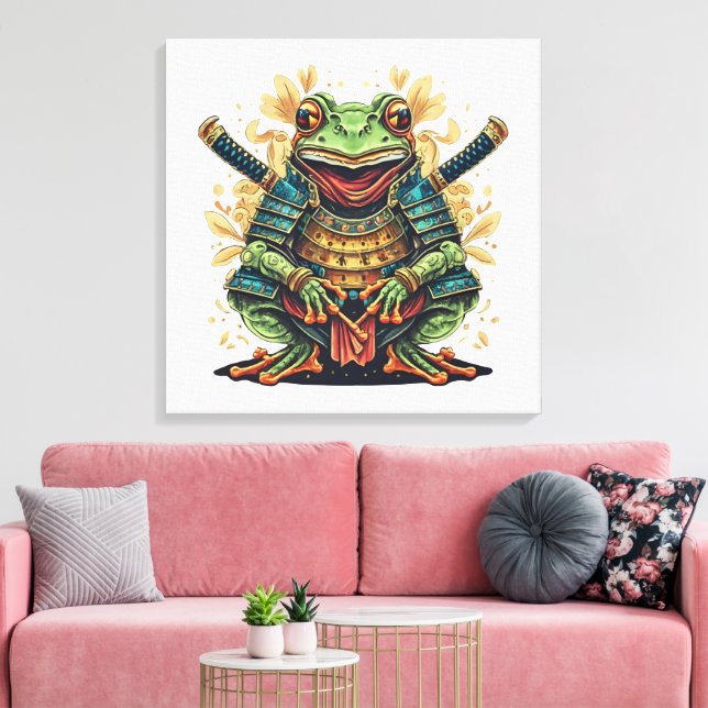 Impression sur toile étirée du guerrier samouraï g (Insitu(Salon))