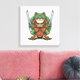 Impression sur toile étirée du guerrier samouraï g