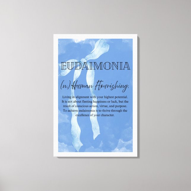 Impression sur toile étirée Eudaimonia (Recto)
