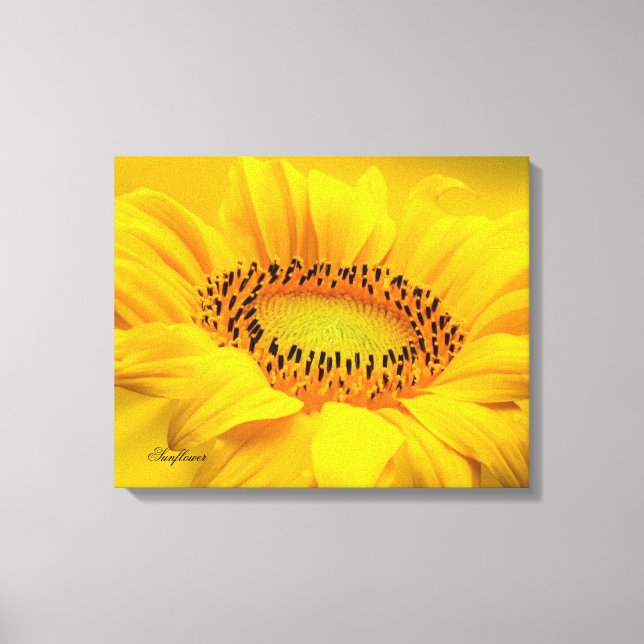 Impression sur toile étirée grand tournesol jaune (Recto)