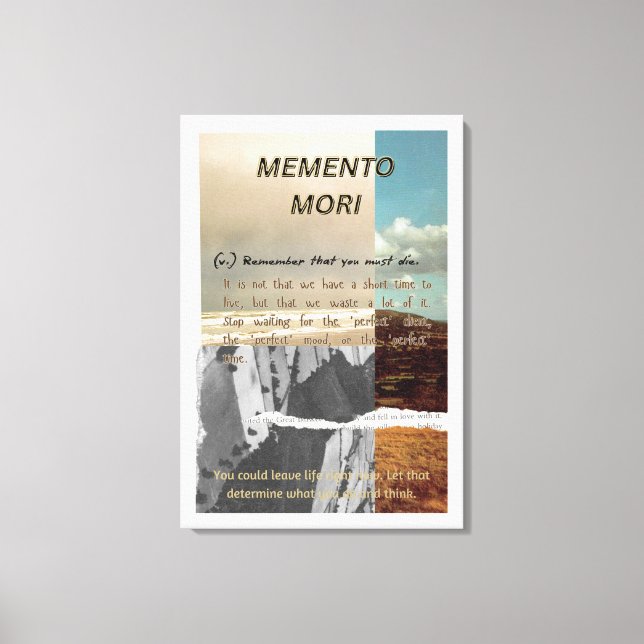 Impression sur toile étirée Memento Mori (Recto)