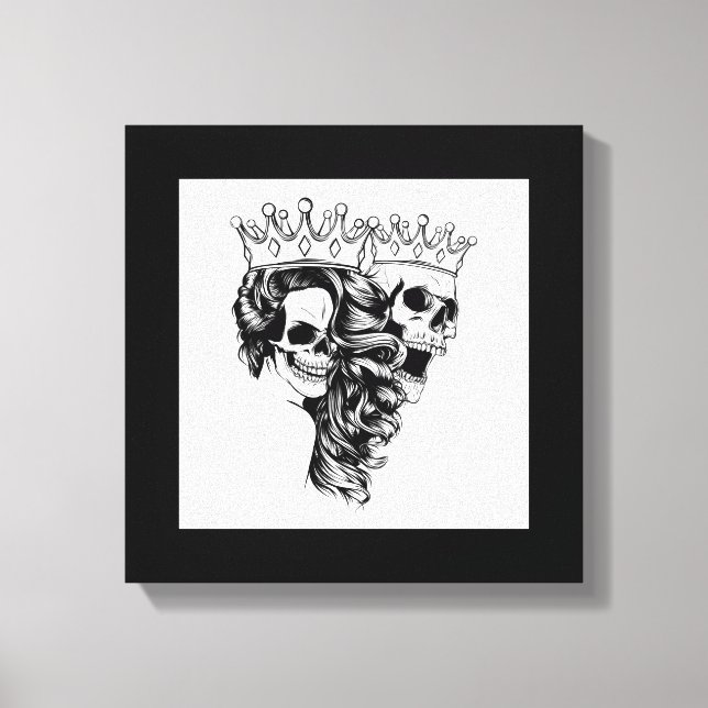 Impression sur toile étirée Royalty Made King & Qu (Recto)