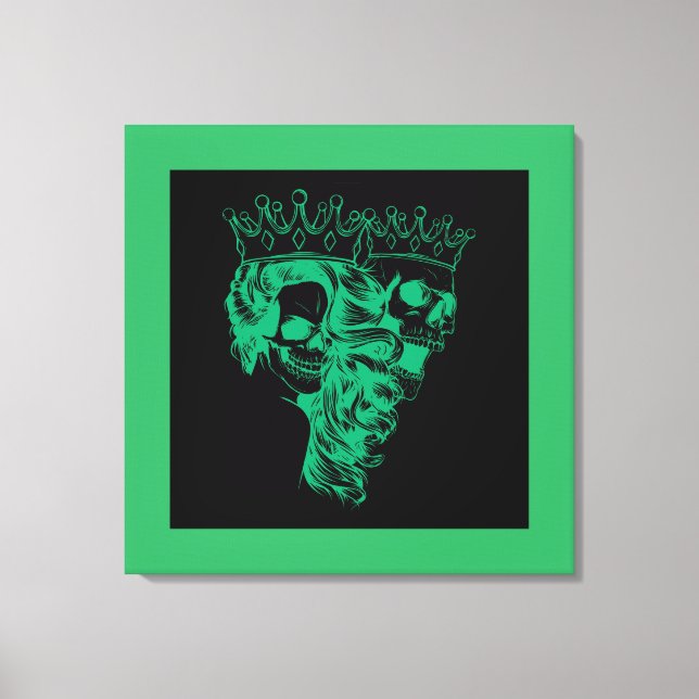 Impression sur toile étirée Royalty Made King & Qu (Recto)