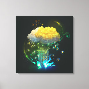 Impression sur toile étirée Vase magique avec fleu