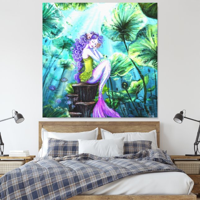 Impression sur toile Fantaisie Sirène (Insitu(Chambre))