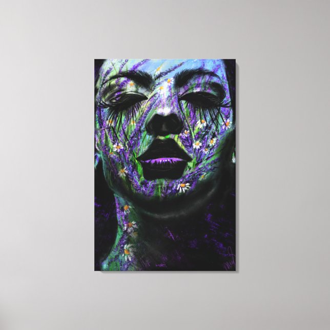 Impression sur toile Femme Parfum de Lavande (Recto)