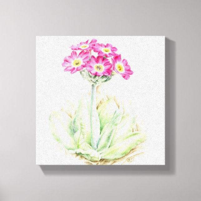 Impression sur toile fine art en toile rose Primul (Recto)