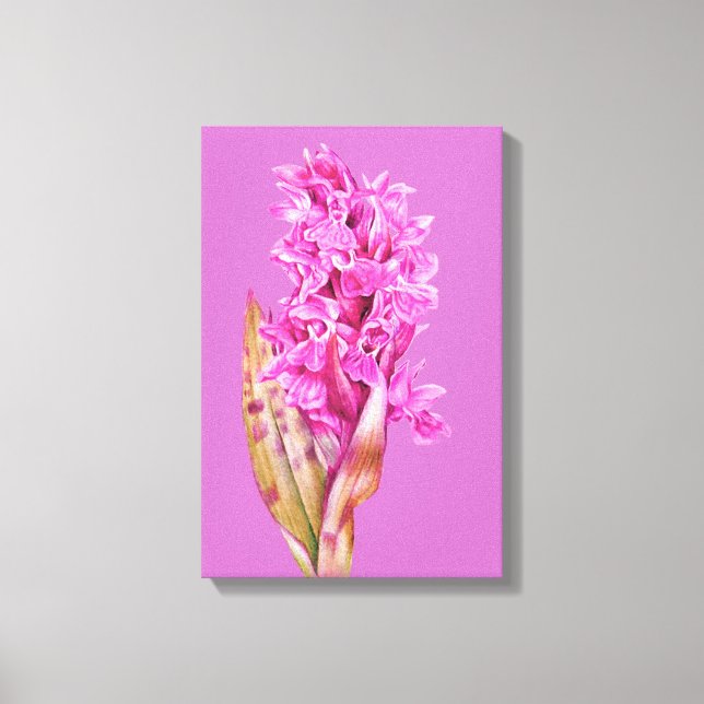 Impression sur toile fleur d'art orchidée violet r (Recto)