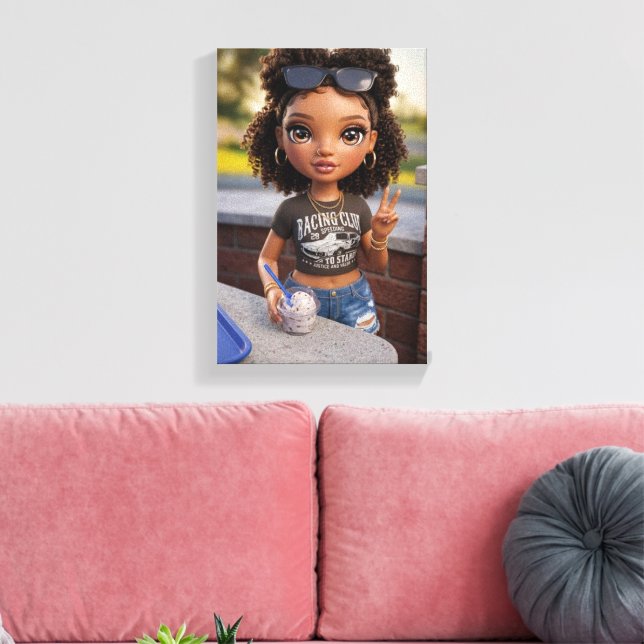 Impression sur toile Glam Doll (Insitu(Salon))