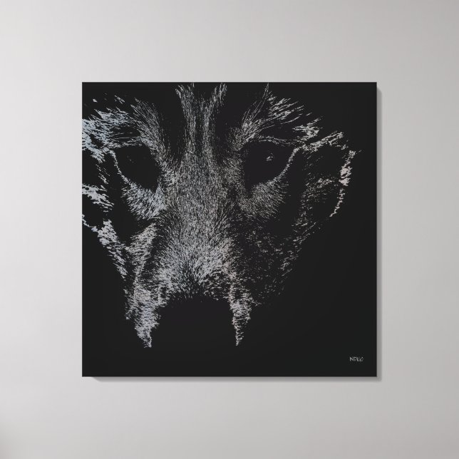 Impression sur toile Husky chiot empreinte Chien H (Recto)
