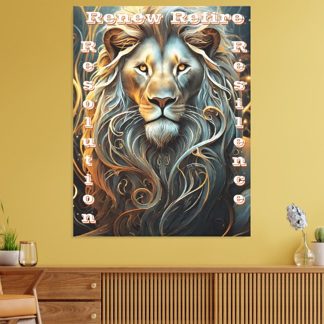 Impression sur toile inspirante Luminary du Lion (Insitu(Salon))