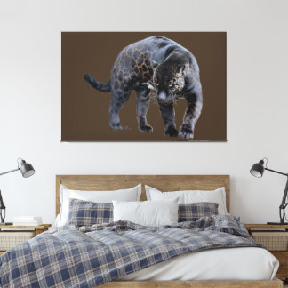 Impression sur toile Jaguar Diablo marron