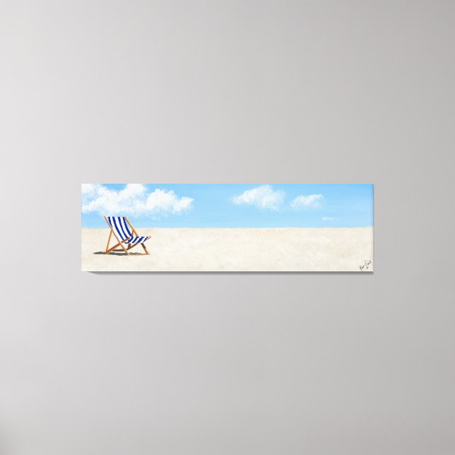 Impression sur toile - La chaise bleue - par Just  (Recto)