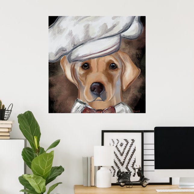 Impression sur toile Labrador Retriever (Bureau à domicile)