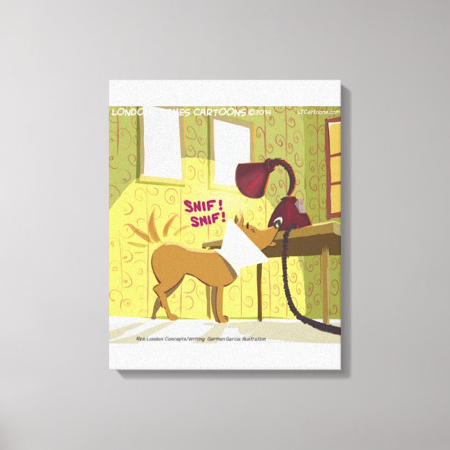 Impression sur toile lampe reniflante pour chien a (Recto)