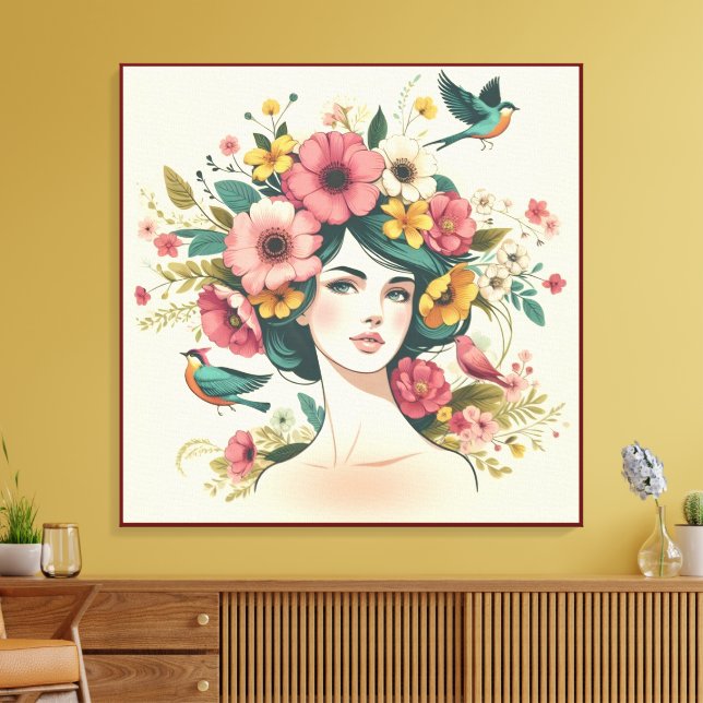 Impression sur toile Le chant des oiseaux en été (Insitu(Salon))