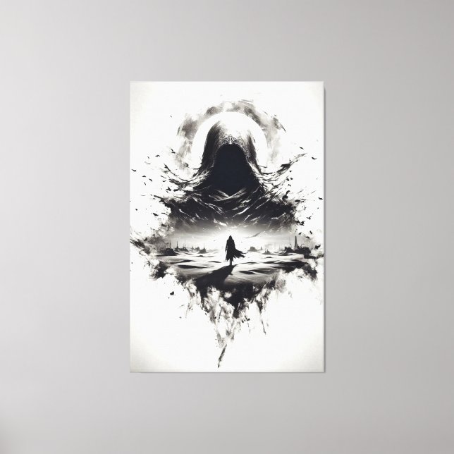 Impression sur toile Le Voyageur dans l'Ombre (Recto)