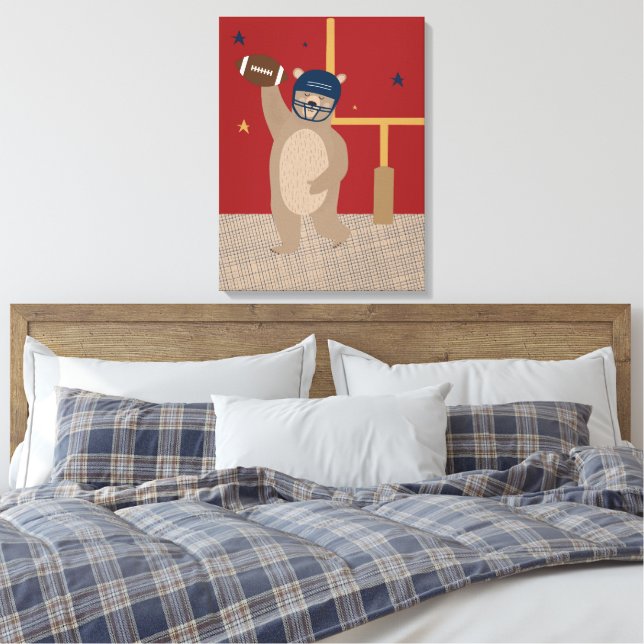 Impression sur toile Little All-Star Touchdown Ted (Insitu(Chambre))