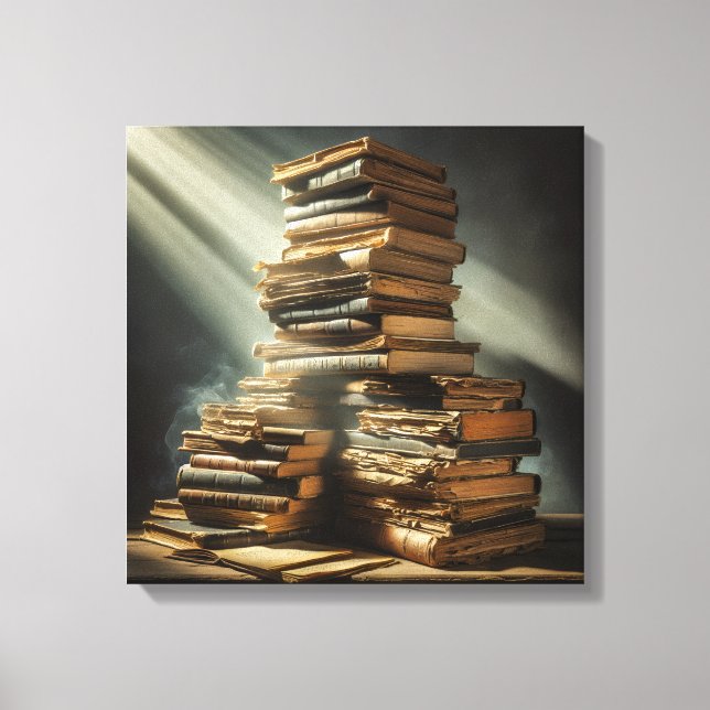 Impression sur toile (Livres dans le grenier) (Recto)