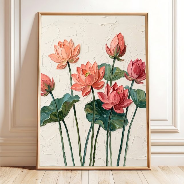 Impression sur toile Lotus minimaliste (Créateur téléchargé)