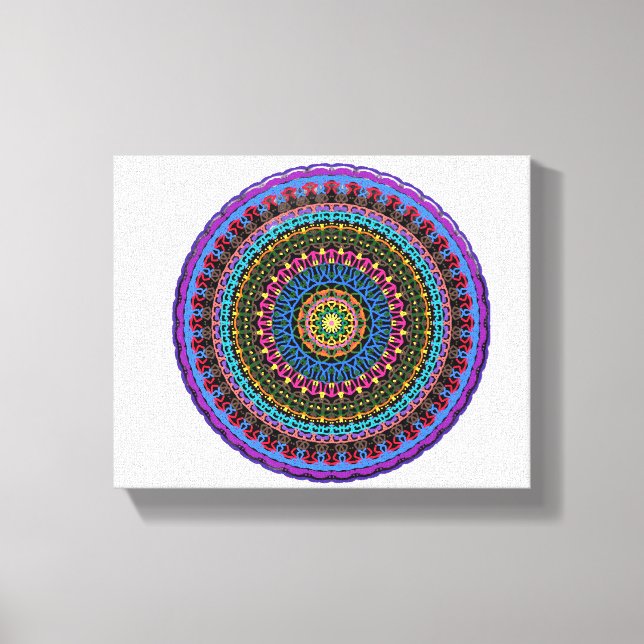 Impression sur toile Mandala du spectre céleste (Recto)
