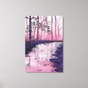 Impression sur toile Matin rose - Art de peinture