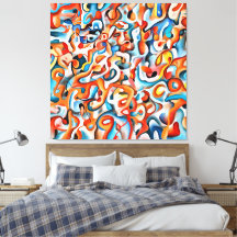 Impression sur toile moderne - Couleurs abstraites