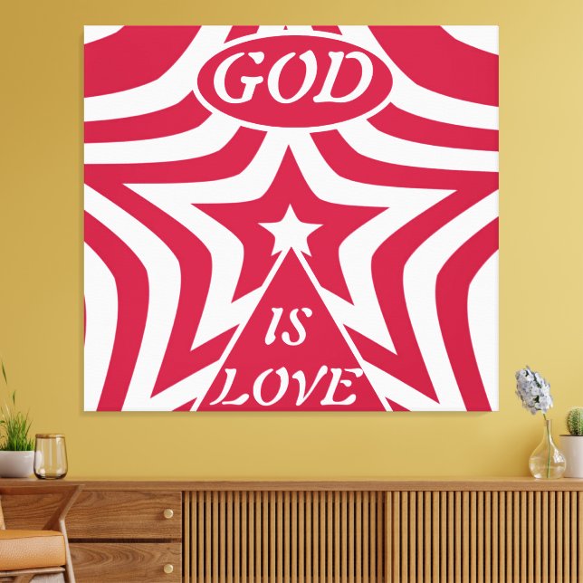 Impression sur toile motif tourbillon rouge : Art  (Insitu(Salon))
