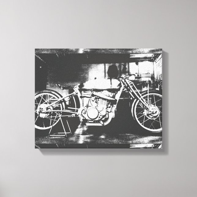 Impression sur toile moto motard (Recto)