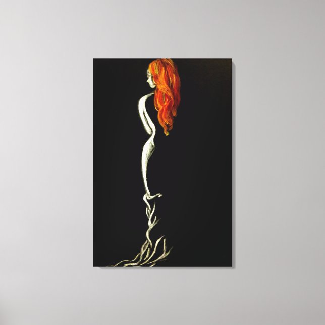 Impression sur toile Mystery Lady - Peinture (Recto)