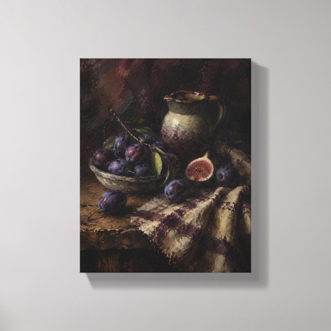 Impression sur toile Nature morte Damson Supper au (Recto)