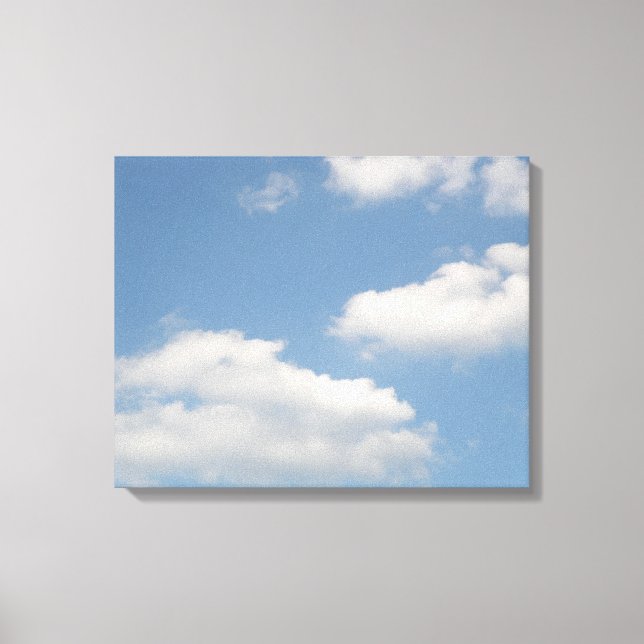 Impression sur toile Nuages cumulus duveteux (Recto)