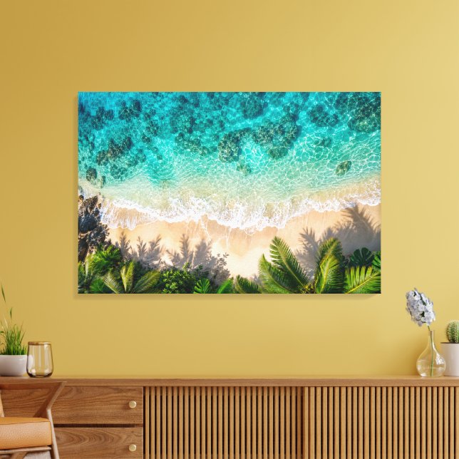 Impression sur toile Océan Turquoise Paradis Tropi (Insitu(Salon))