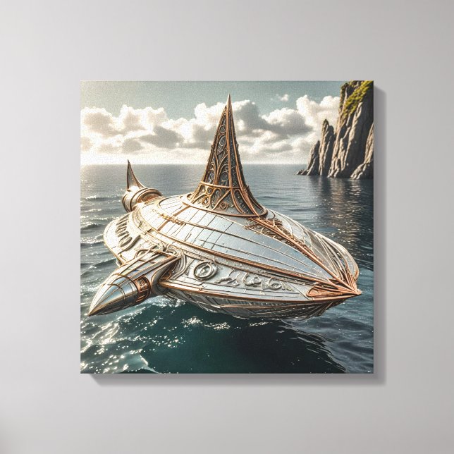 Impression sur toile (OVNI submersible) (Recto)