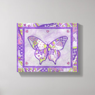 Impression sur toile Papillon Violet