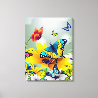 Impression sur toile Papillons jolis