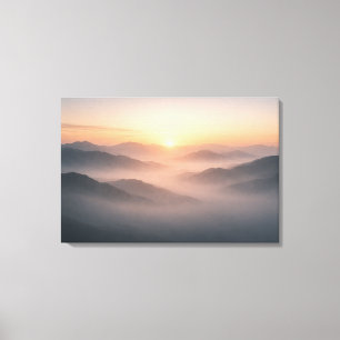 Impression sur toile Paysage de lever de soleil su