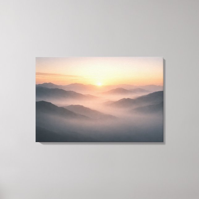 Impression sur toile Paysage de lever de soleil su (Recto)