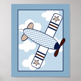 Impression sur toile pour la nurserie d'avion Litt