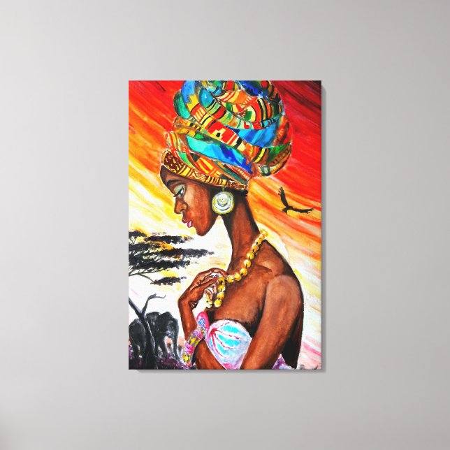 Impression sur toile Princesse Africaine (Recto)